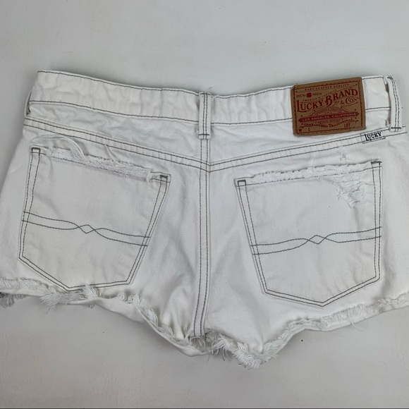 Lucky Brand The Cut off White Jean Shorts size 2 - Picture 11 of 15